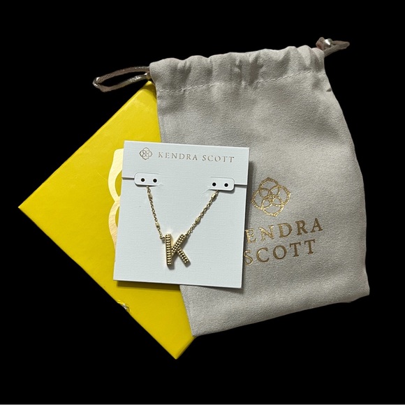 Kendra Scott Jewelry - Kendra Scott Letter K Pendant Necklace in Gold NWT